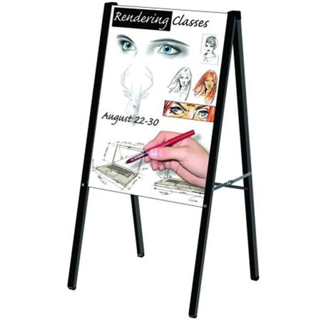 TESTRITE VISUAL PRODUCTS Testrite Visual Products AF24-B Outdoor Sign Frames 24 in.X36 in. Black A Frame AF24-B